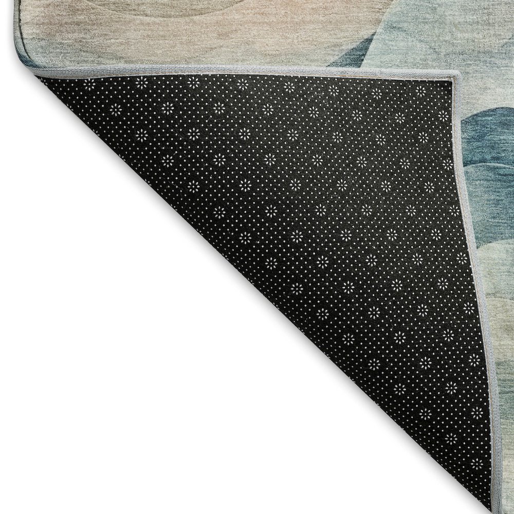 Machine Washable Indoor/Outdoor Pacifica Teal 2'3" x 7'6" Runner Rug. Picture 4