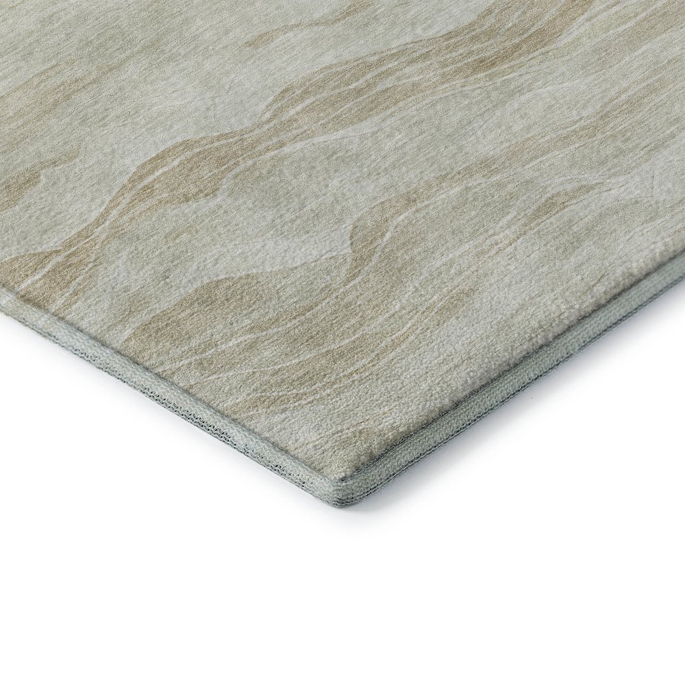 Machine Washable Indoor/Outdoor Pacifica Beige 2'3" x 7'6" Runner Rug. Picture 2