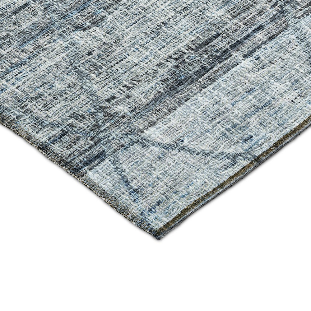 Luxury Washable Indoor/Outdoor Portico Blue 2'3" x 7'6" Runner Rug. Picture 2
