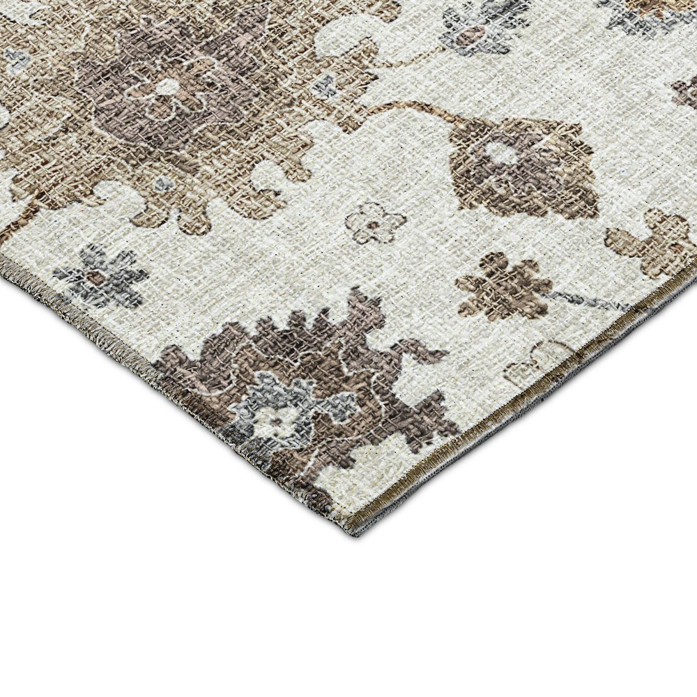 Luxury Washable Indoor/Outdoor Portico Ivory 2'3" x 7'6" Runner Rug. Picture 2