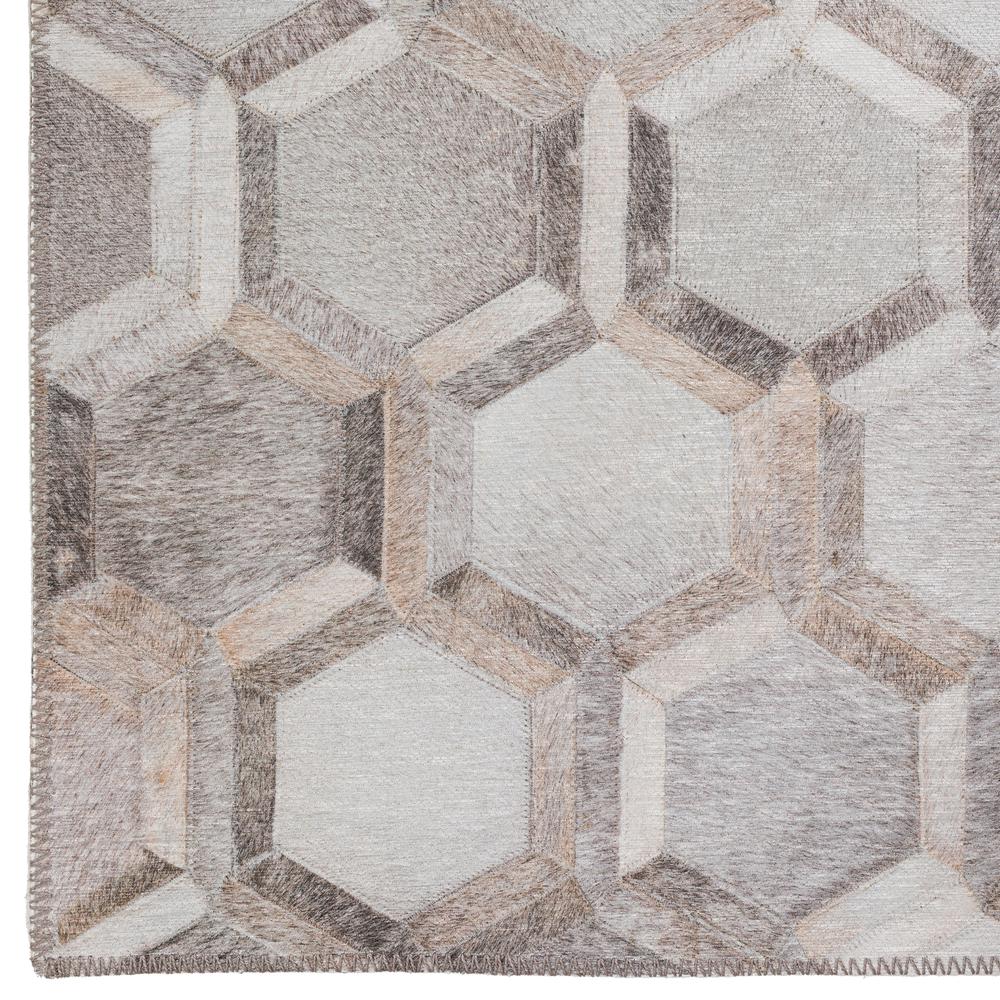 Laredo Gray Animal Patchwork 2'3" x 7'6" Runner Rug Gray ALR31. Picture 2