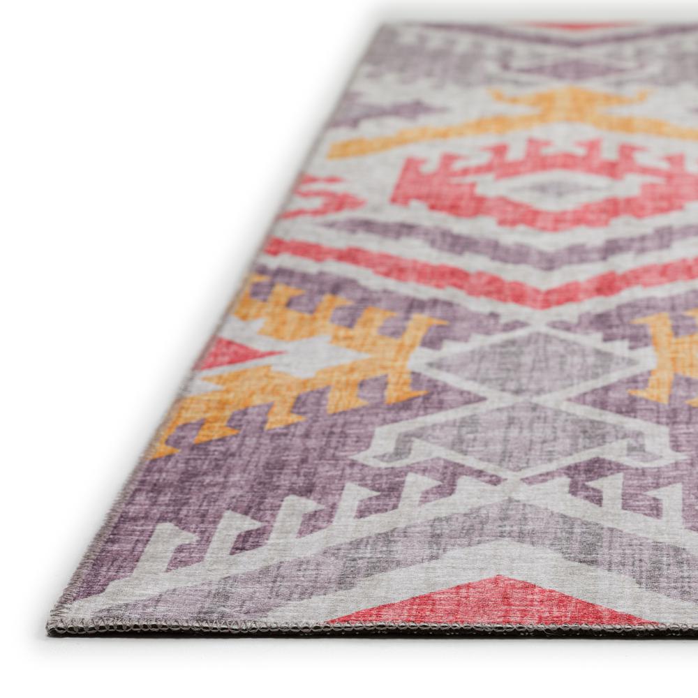 Yuma Purple Bohemian Ikat 2'3" x 7'6" Runner Rug Purple AYU32. Picture 3