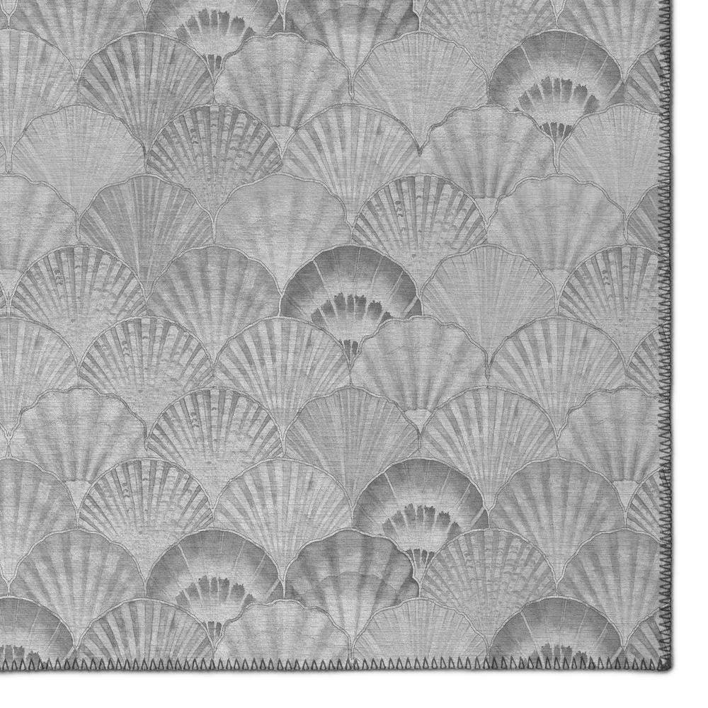 Indoor/Outdoor Surfside ASR32 Gray Washable 1'8" x 2'6" Rug. Picture 3