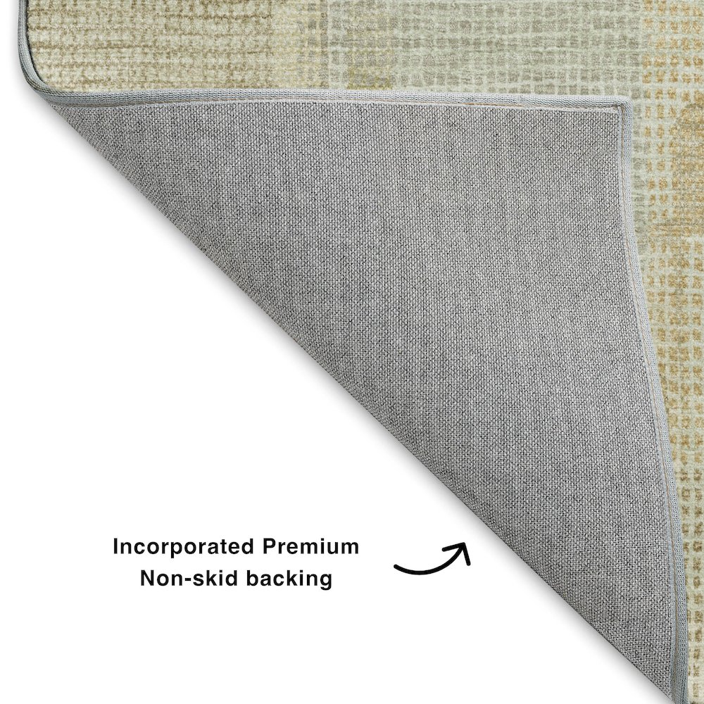 Luxury Washable Indoor/Outdoor Ravenna Beige 2'3" x 7'6" Runner Rug. Picture 4