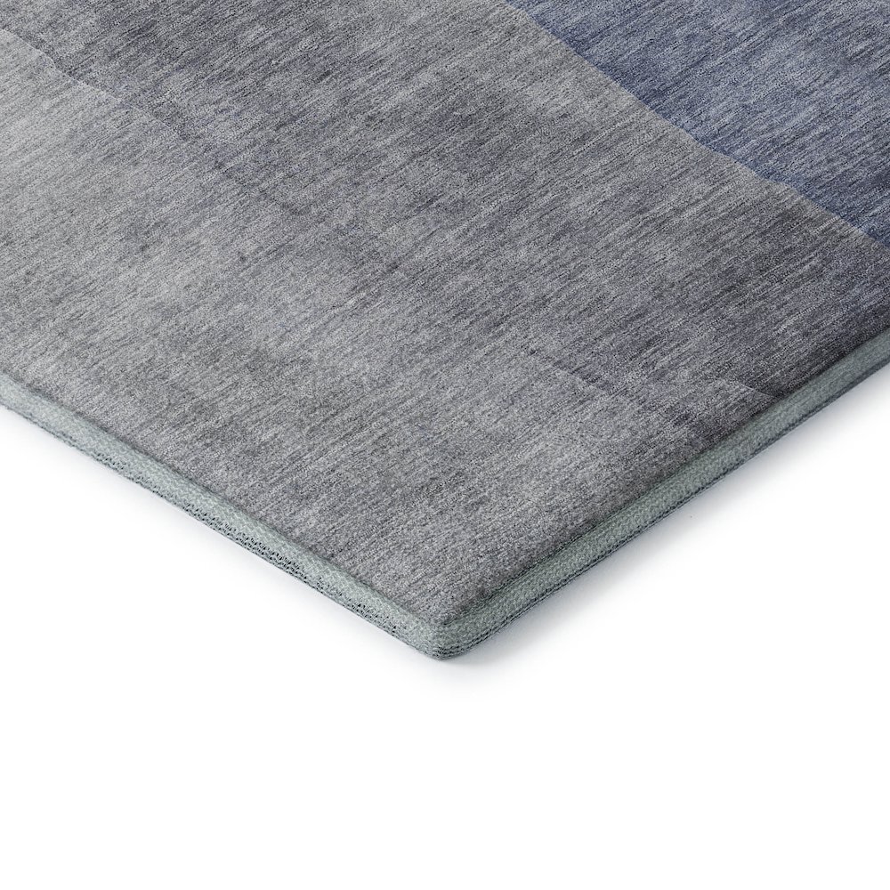 Luxury Washable Indoor/Outdoor Ravenna Blue 2'3" x 7'6" Runner Rug. Picture 2