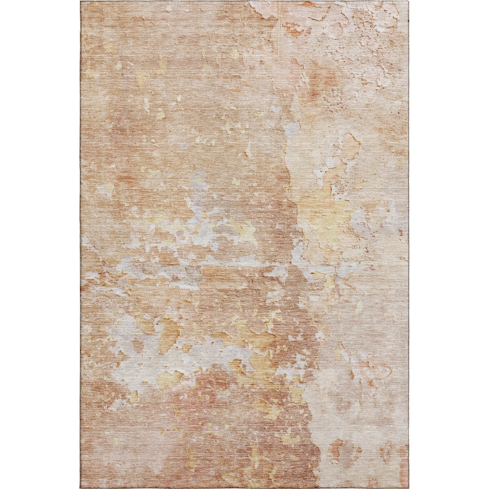 Luxury Washable Indoor/Outdoor Ravenna Salmon 3' x 5' Rug. Picture 1
