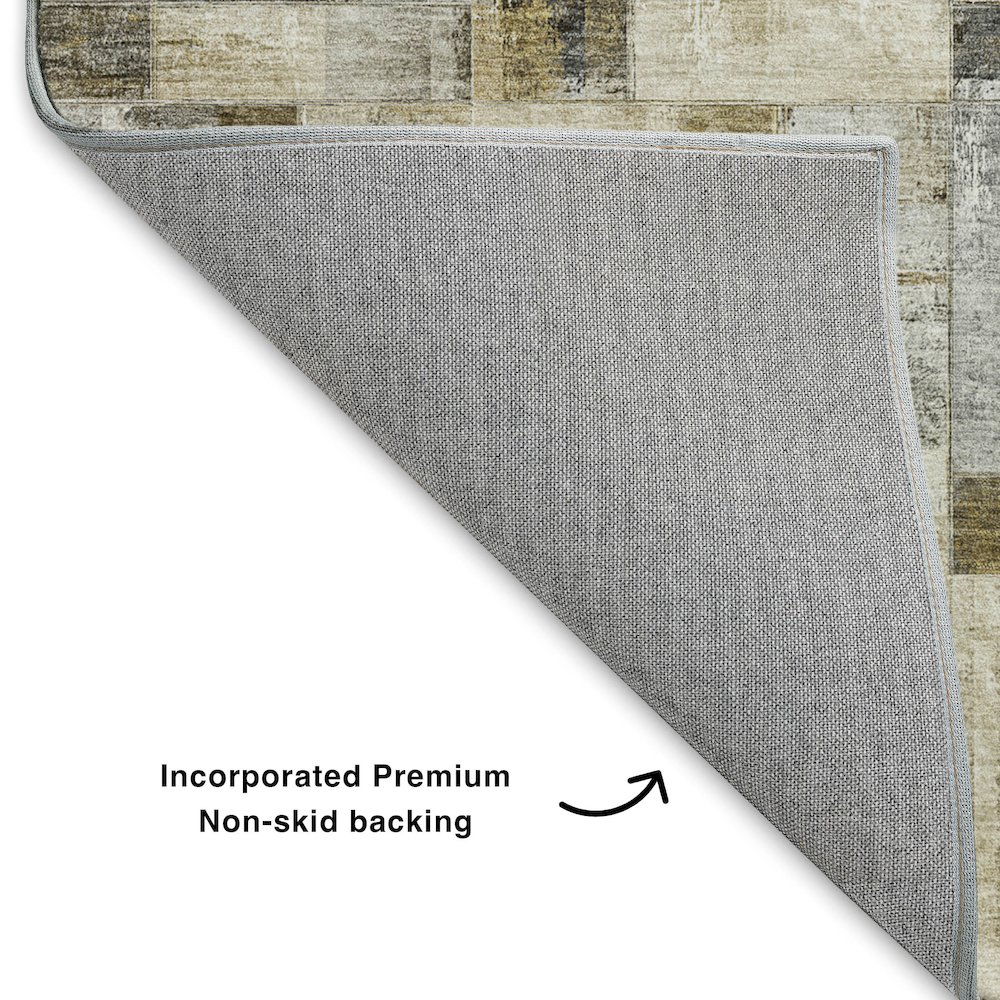 Luxury Washable Indoor/Outdoor Ravenna Granite 2'3" x 7'6" Runner Rug. Picture 4