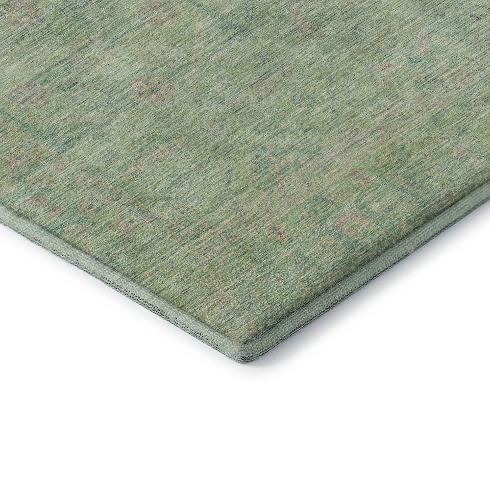 Luxury Washable Indoor/Outdoor Ravenna Seafoam 2'3" x 7'6" Runner Rug. Picture 2