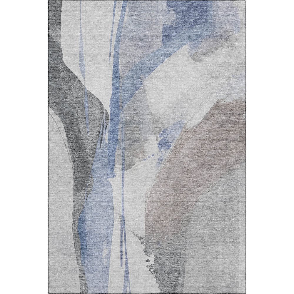 Luxury Washable Indoor/Outdoor Ravenna Denim 3' x 5' Rug. Picture 1