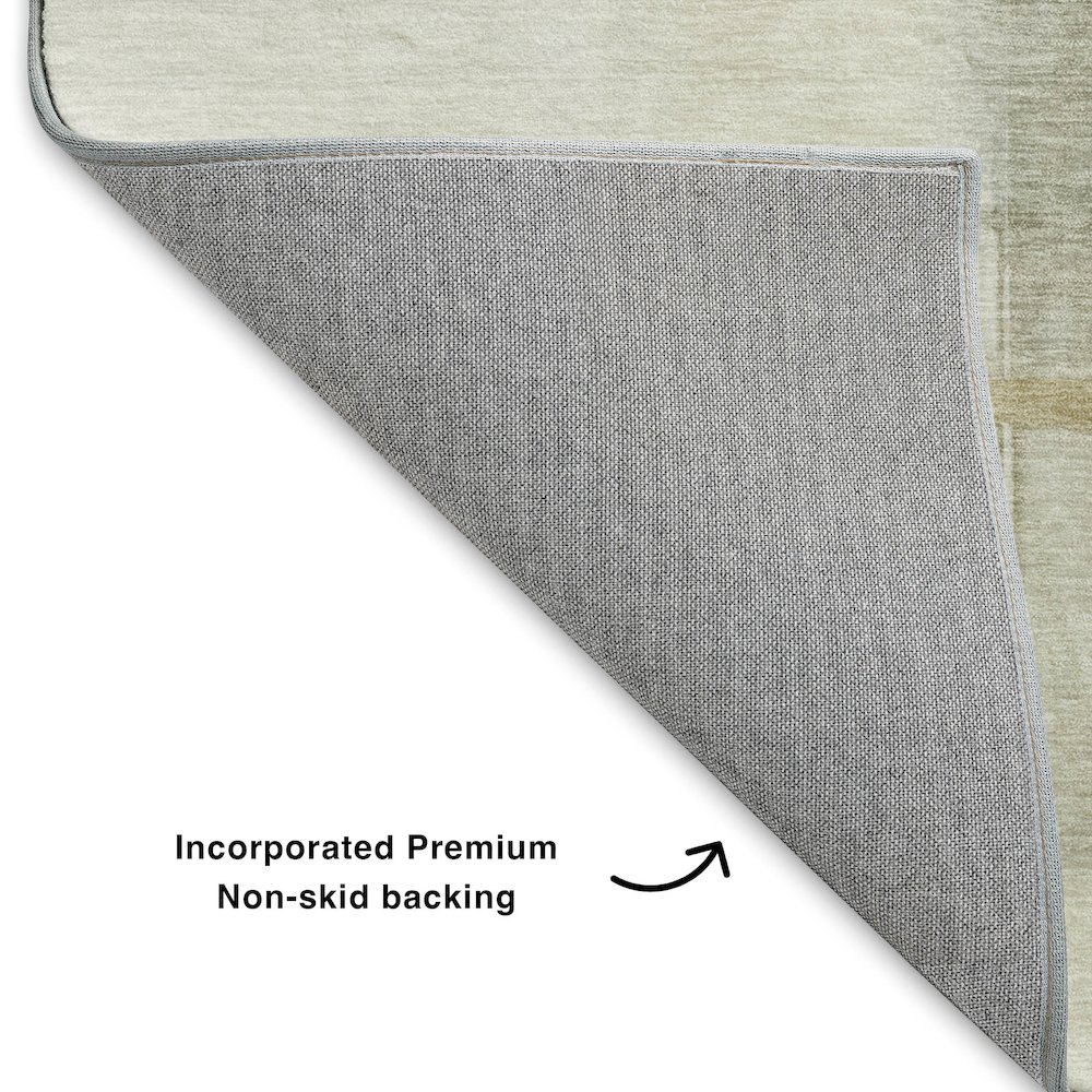 Luxury Washable Indoor/Outdoor Ravenna Putty 2'3" x 7'6" Runner Rug. Picture 4