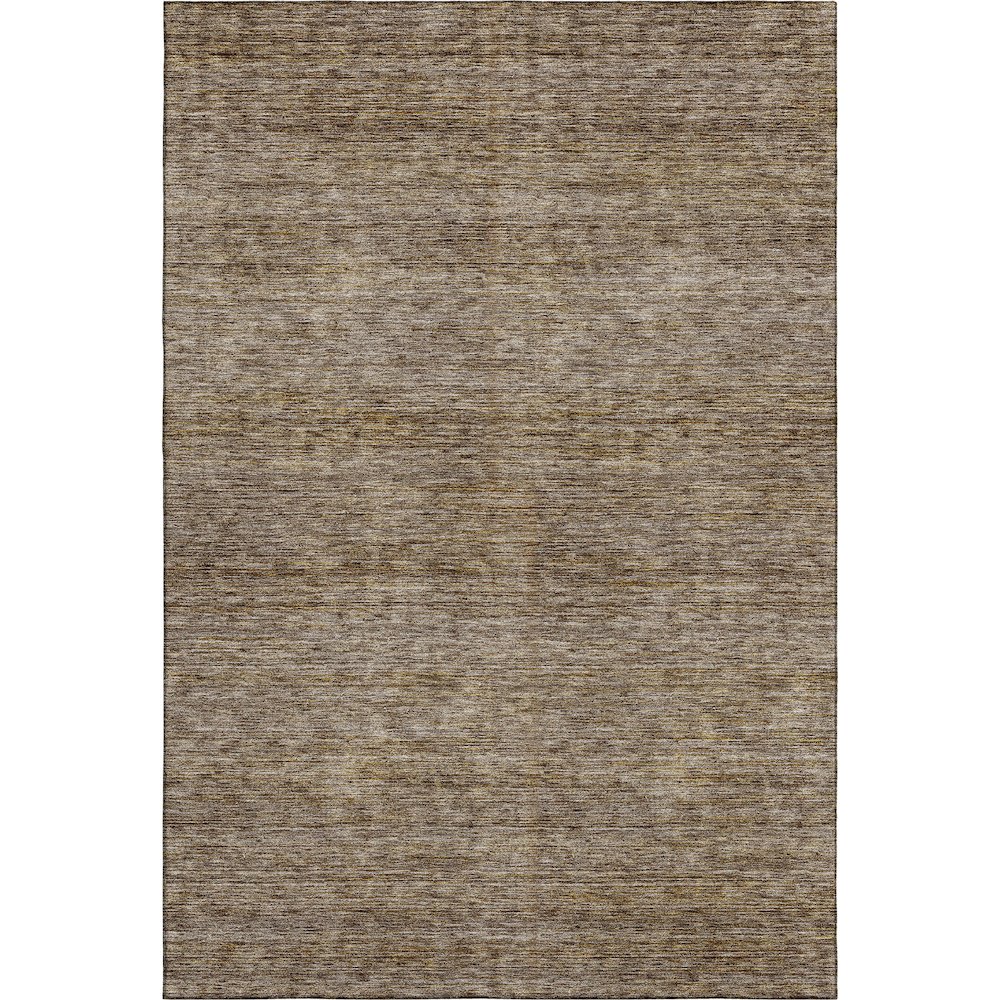 Luxury Washable Indoor/Outdoor Soft Essentials SE1 Brown 3' x 5' Rug. Picture 1