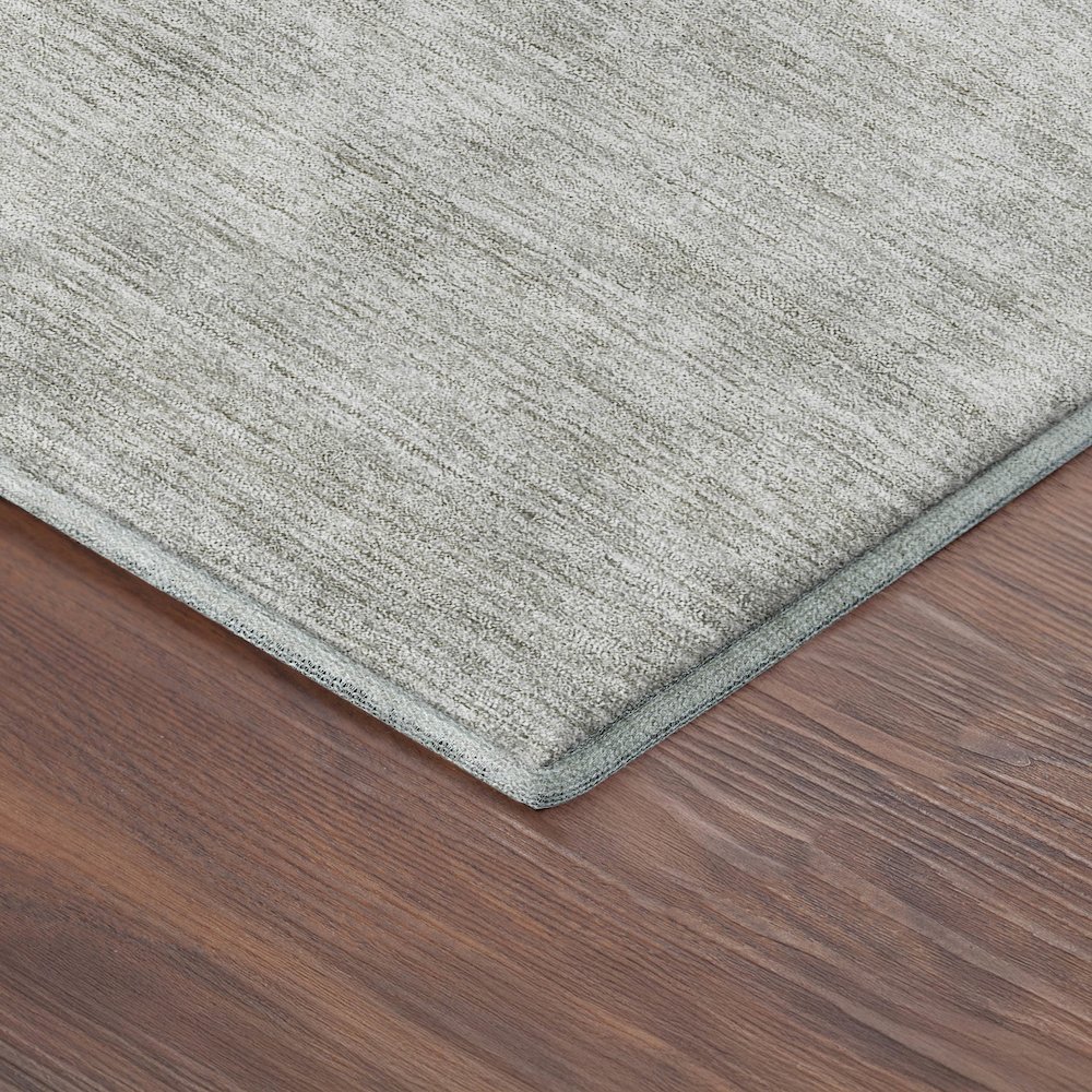 Luxury Washable Indoor/Outdoor Soft Essentials SE1 Ivory 2'3" x 7'6" Runner Rug. Picture 2