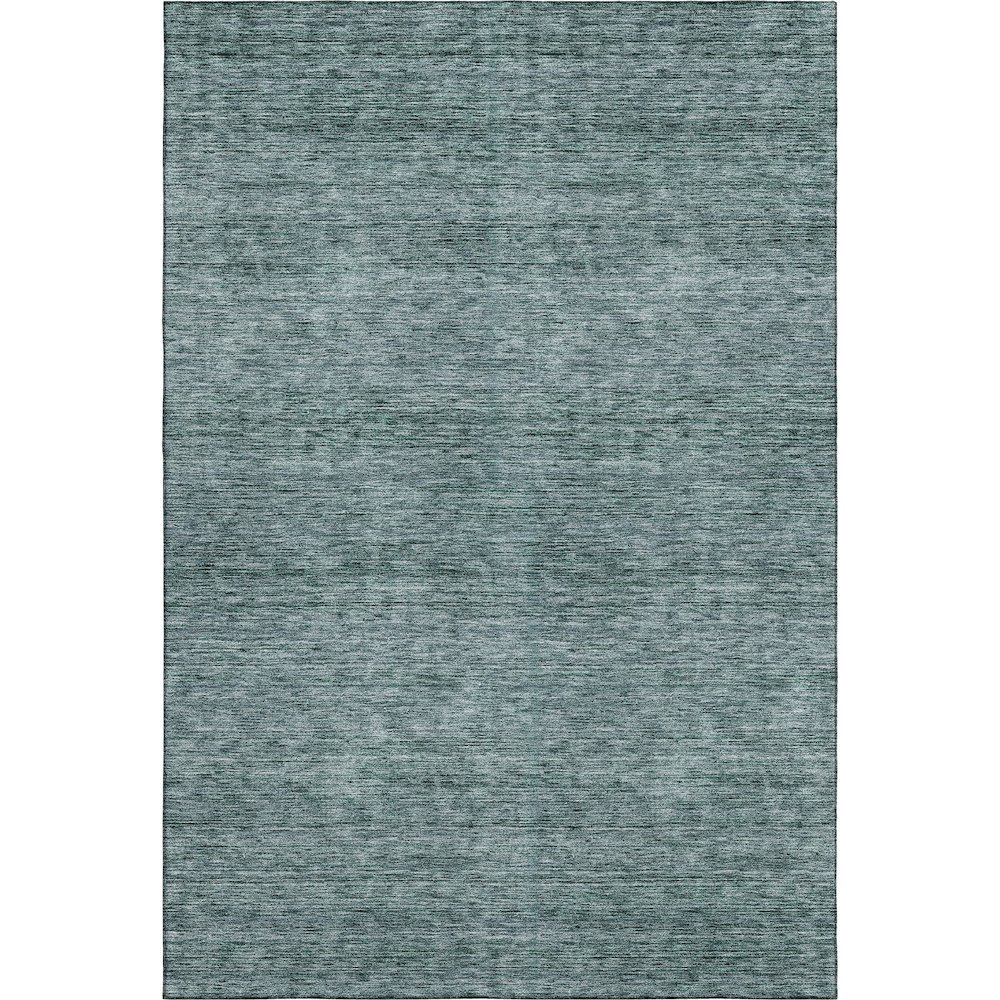 Luxury Washable Indoor/Outdoor Soft Essentials SE1 Teal 3' x 5' Rug. Picture 1