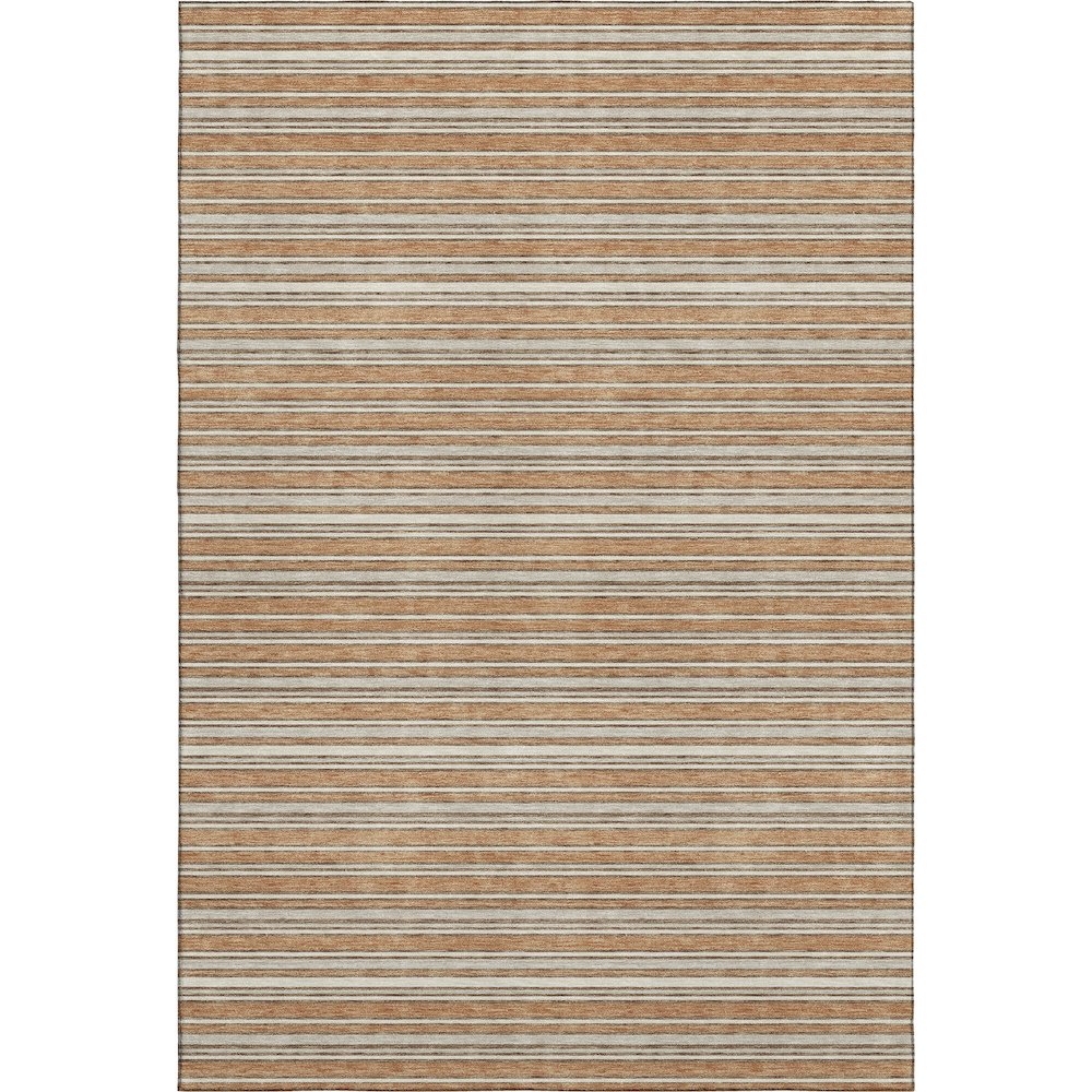 Luxury Washable Indoor/Outdoor Soft Essentials SE2 Orange 3' x 5' Rug. Picture 1