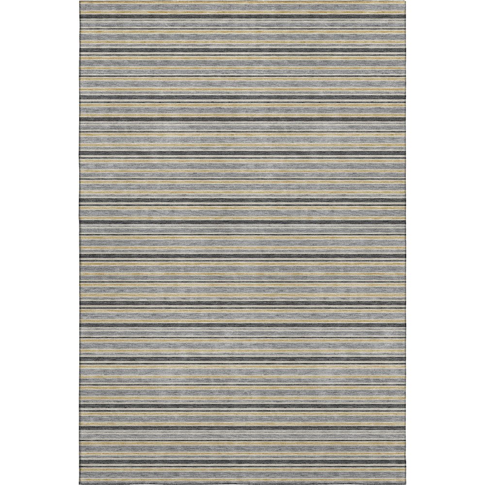 Luxury Washable Indoor/Outdoor Soft Essentials SE2 Gray 3' x 5' Rug. Picture 1