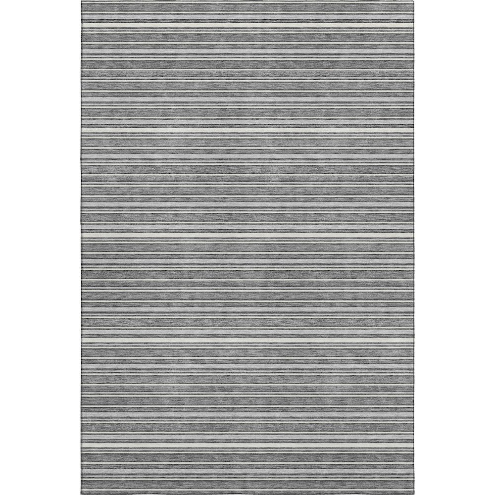 Luxury Washable Indoor/Outdoor Soft Essentials SE2 Gray 3' x 5' Rug. Picture 1