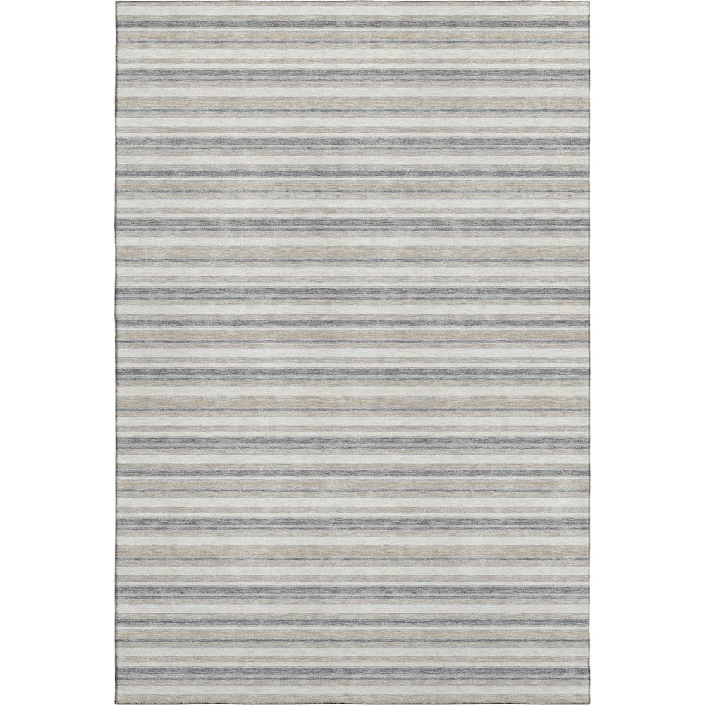 Luxury Washable Indoor/Outdoor Soft Essentials SE2 Gray 3' x 5' Rug. Picture 1