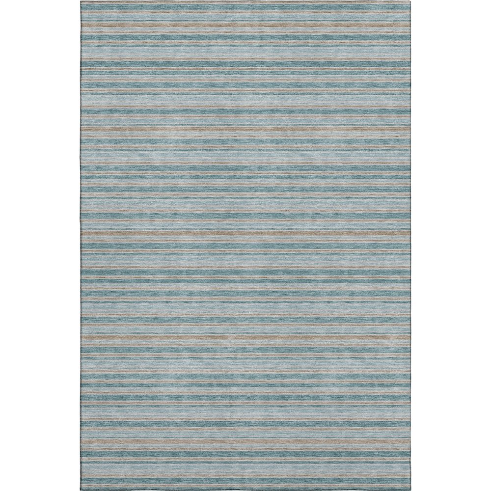 Luxury Washable Indoor/Outdoor Soft Essentials SE2 Teal 3' x 5' Rug. Picture 1