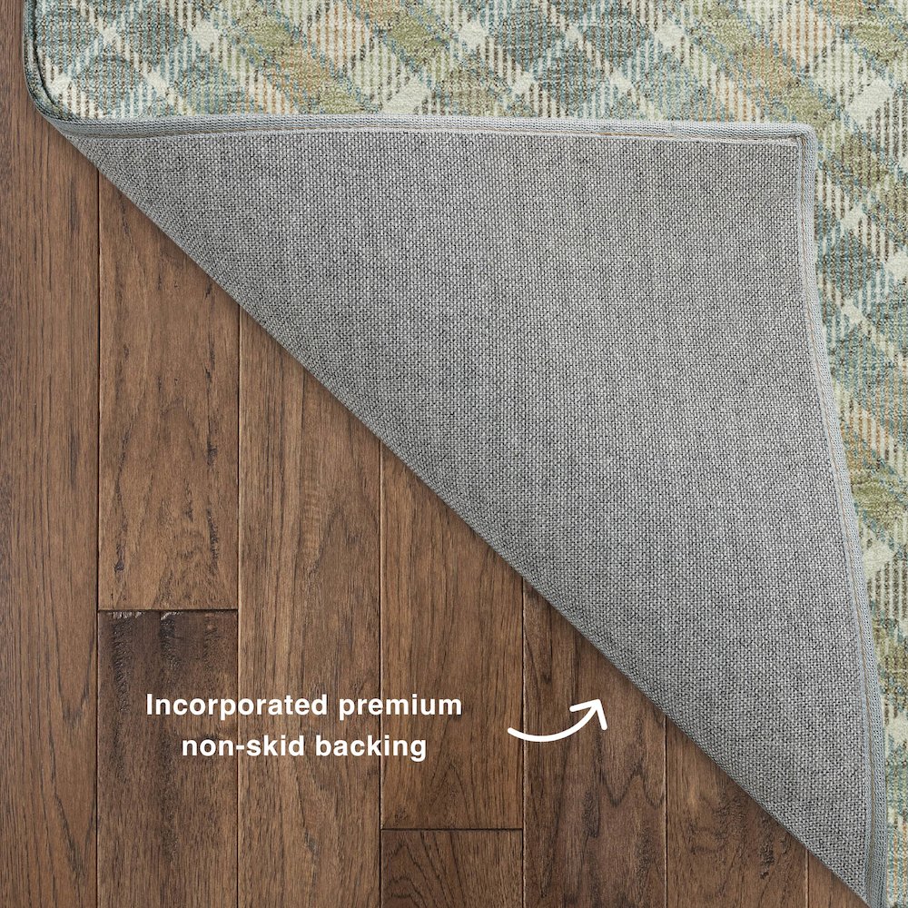 Luxury Washable Indoor/Outdoor Soft Essentials SE3 Multi 2'3" x 7'6" Runner Rug. Picture 4