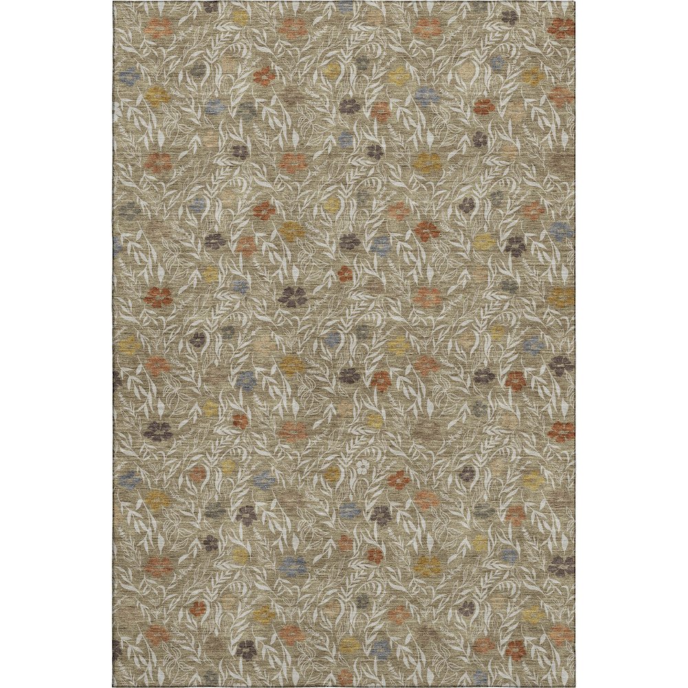 Luxury Washable Indoor/Outdoor Soft Essentials SE4 Brown 3' x 5' Rug. Picture 1