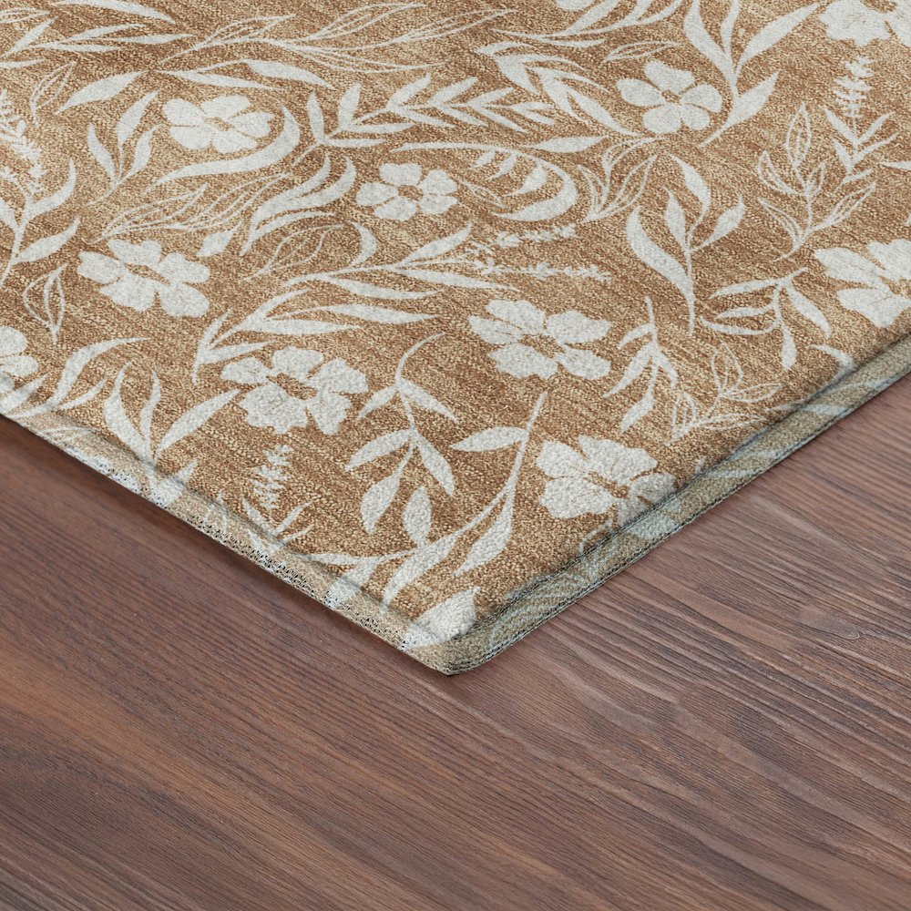 Luxury Washable Indoor/Outdoor Soft Essentials SE4 Orange 2'3" x 7'6" Runner Rug. Picture 2