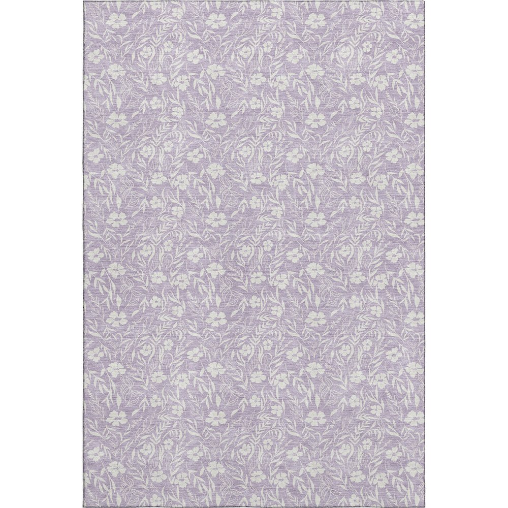 Luxury Washable Indoor/Outdoor Soft Essentials SE4 Purple 3' x 5' Rug. Picture 1