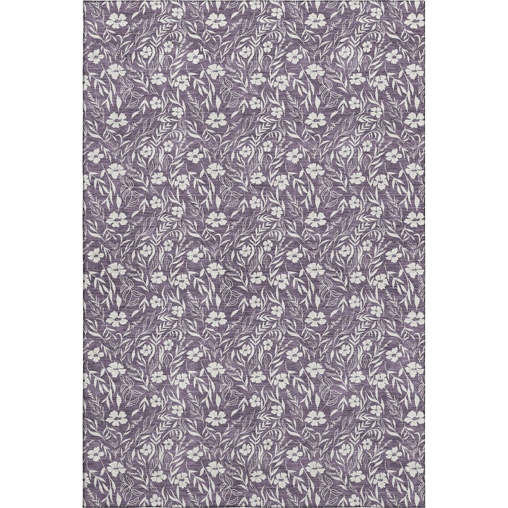 Luxury Washable Indoor/Outdoor Soft Essentials SE4 Purple 3' x 5' Rug. Picture 1