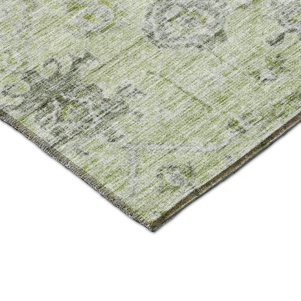 Luxury Washable Indoor/Outdoor Solace Aloe 2'3" x 7'6" Runner Rug. Picture 2