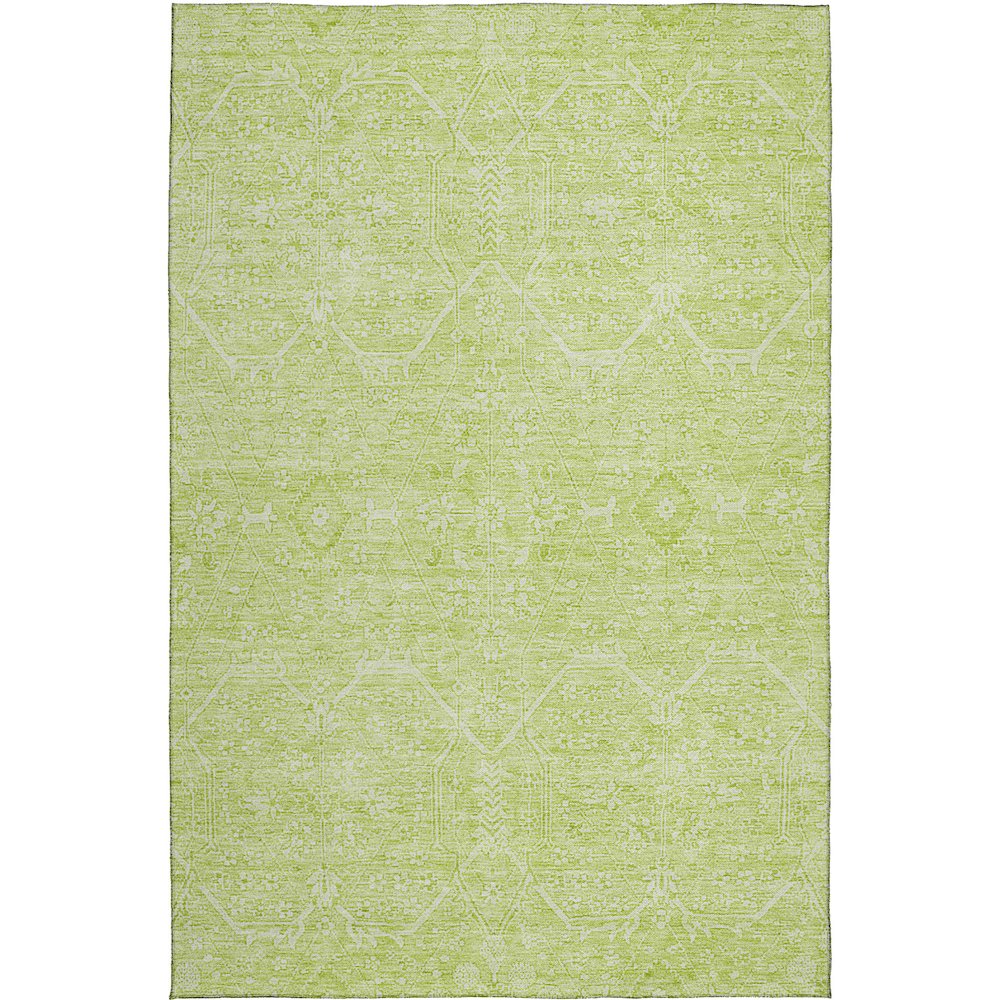 Luxury Washable Indoor/Outdoor Solace Lime 3' x 5' Rug. Picture 1