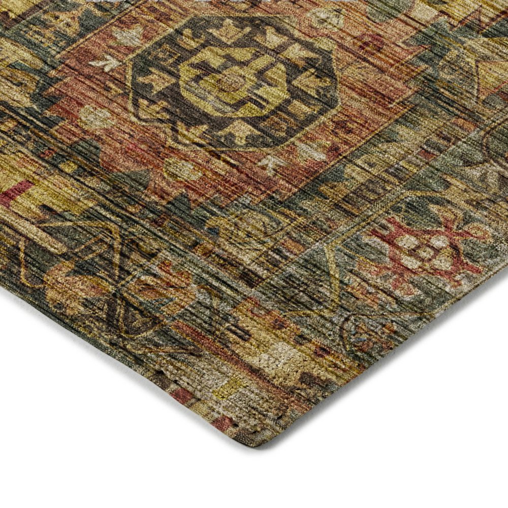 Indoor/Outdoor Silk Road Fern 2'3" x 7'6" Runner Rug. Picture 2
