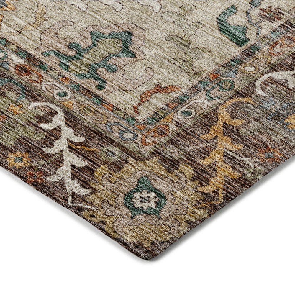 Indoor/Outdoor Silk Road Chocolate 2'3" x 7'6" Runner Rug. Picture 2