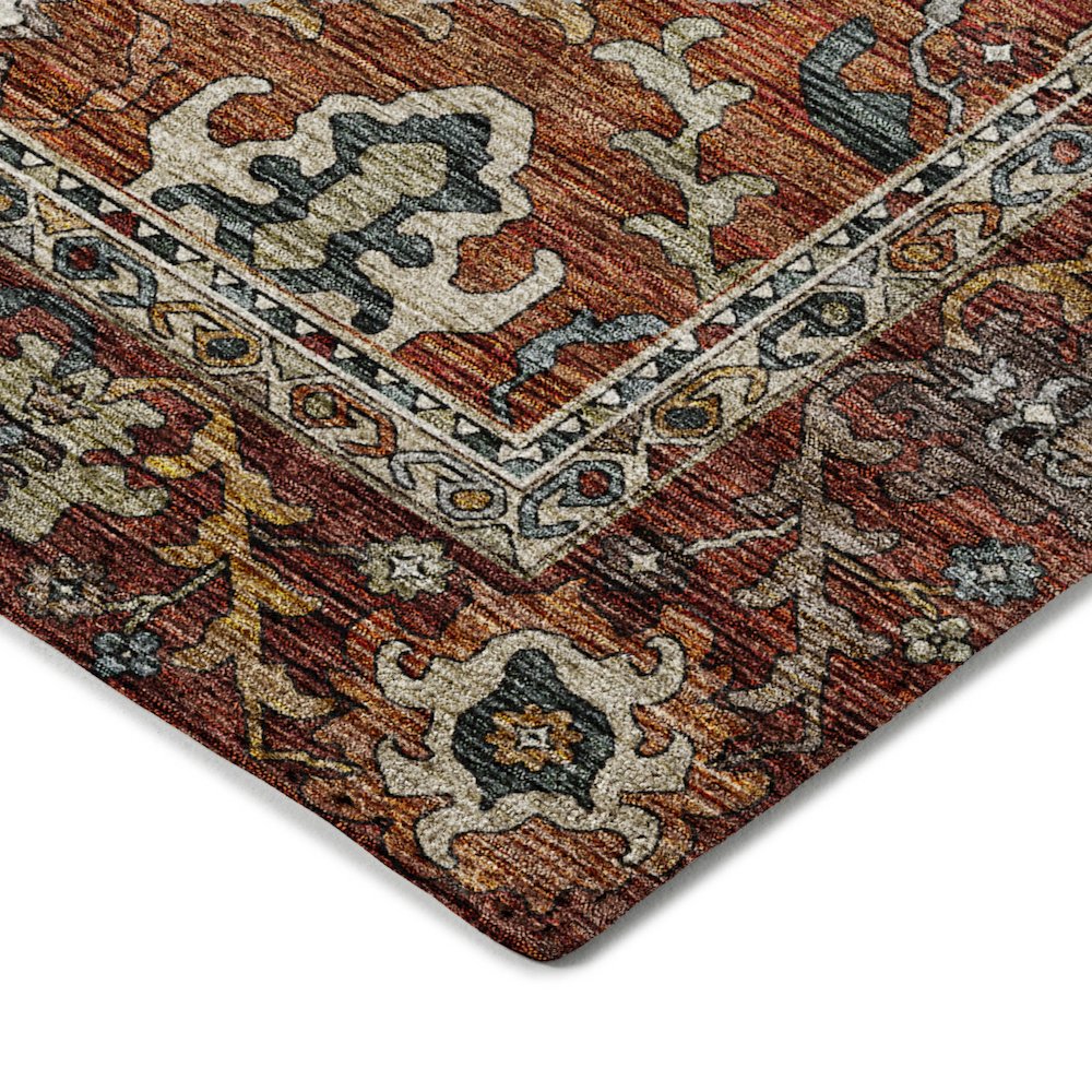 Indoor/Outdoor Silk Road Paprika 2'3" x 7'6" Runner Rug. Picture 2