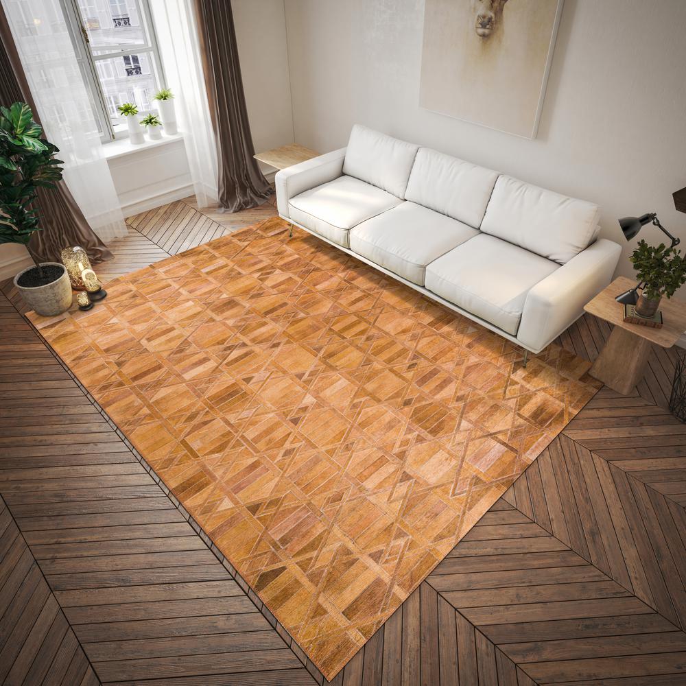 Laredo Brown Animal Patchwork 9' x 12' Area Rug Brown ALR34. Picture 1