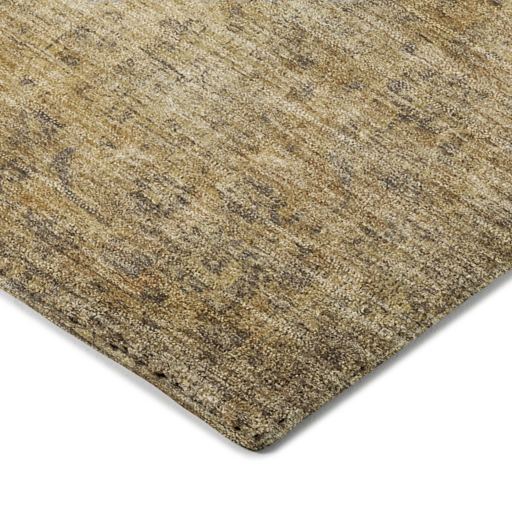 Luxury Washable Indoor/Outdoor Tabrook Mocha 2'3" x 7'6" Runner Rug. Picture 2