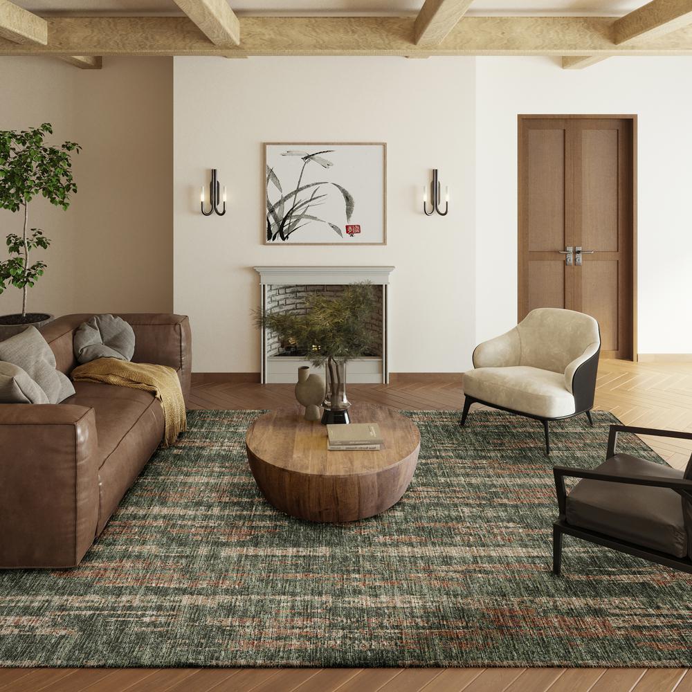 Rylee Green Transitional Abstract 9' x 12' Area Rug Green ARY36. Picture 1