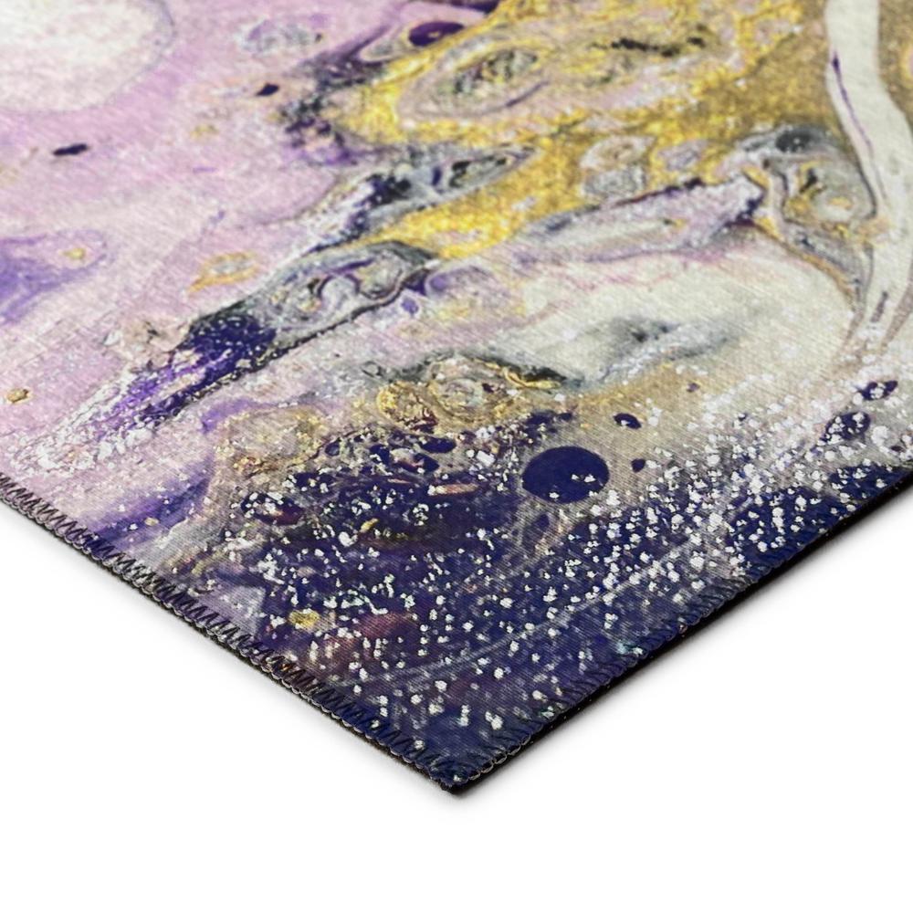 Karina Amethyst Modern Abstract 2'3" x 7'6" Runner Rug Amethyst AKC37. Picture 3
