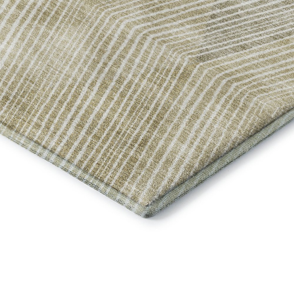 Luxury Washable Indoor/Outdoor The Reserve Beige 2'3" x 7'6" Runner Rug. Picture 2