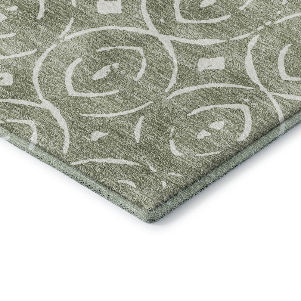 Luxury Washable Indoor/Outdoor The Reserve Fern 2'3" x 7'6" Runner Rug. Picture 2