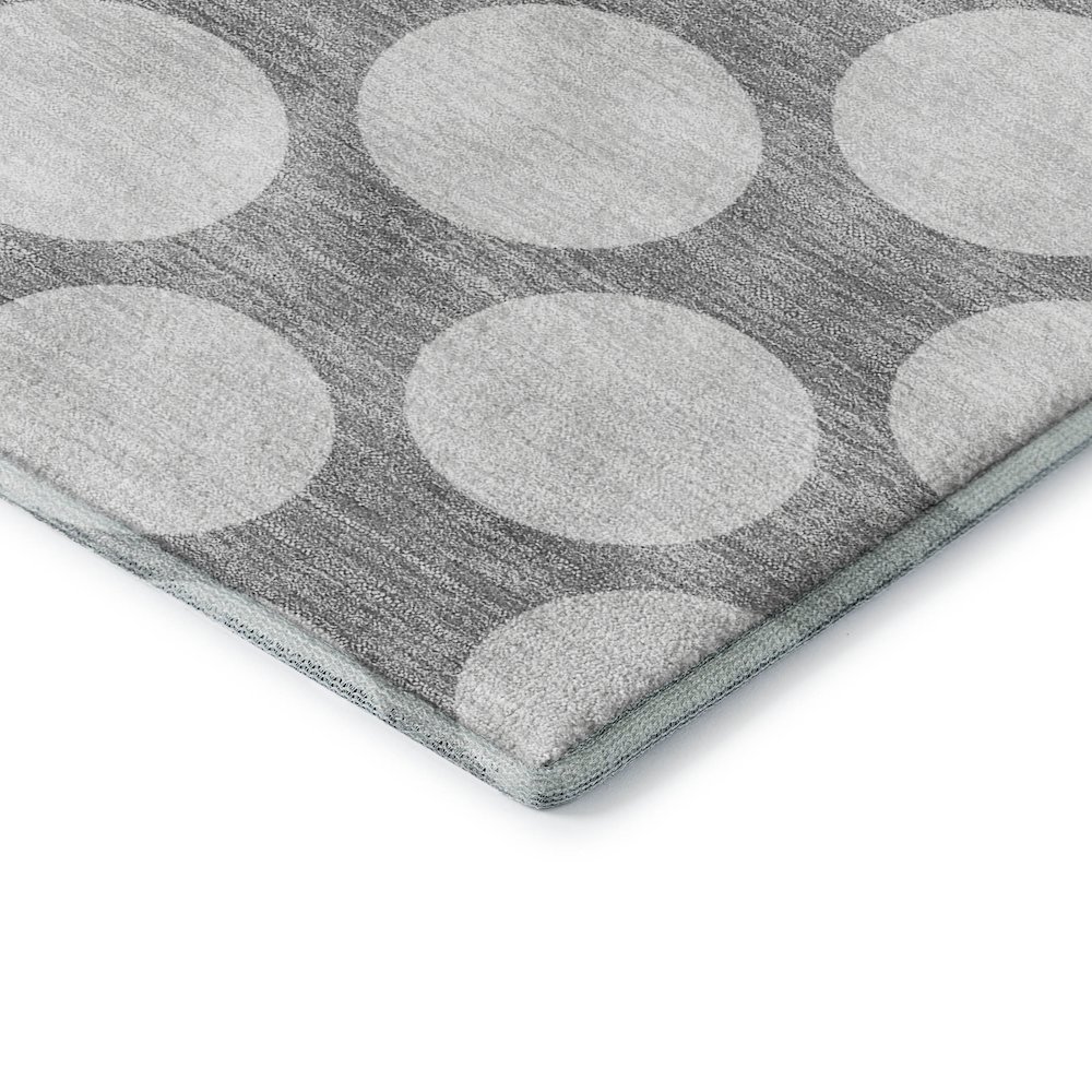 Luxury Washable Indoor/Outdoor The Reserve Gray 2'3" x 7'6" Runner Rug. Picture 2