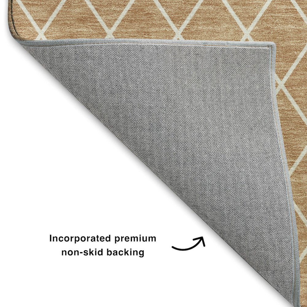 Luxury Washable Indoor/Outdoor The Reserve Copper 2'3" x 7'6" Runner Rug. Picture 4
