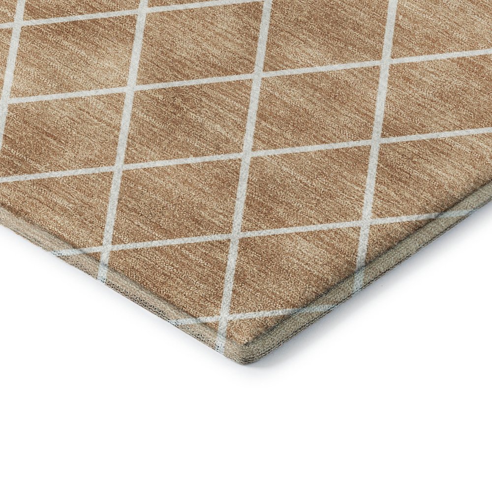Luxury Washable Indoor/Outdoor The Reserve Copper 2'3" x 7'6" Runner Rug. Picture 2