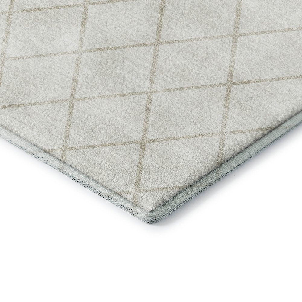 Luxury Washable Indoor/Outdoor The Reserve Ivory 2'3" x 7'6" Runner Rug. Picture 2