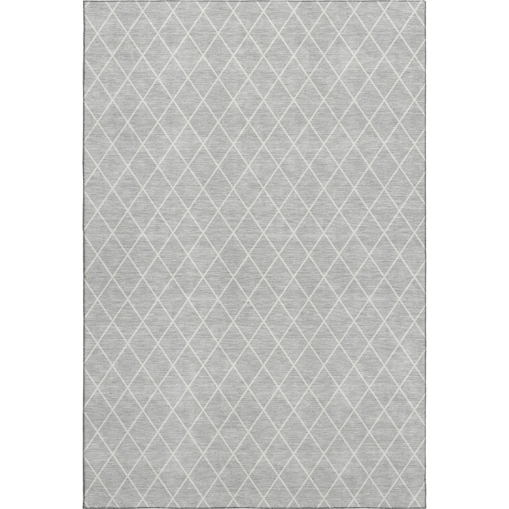 Luxury Washable Indoor/Outdoor The Reserve Silver 3' x 5' Rug. Picture 1