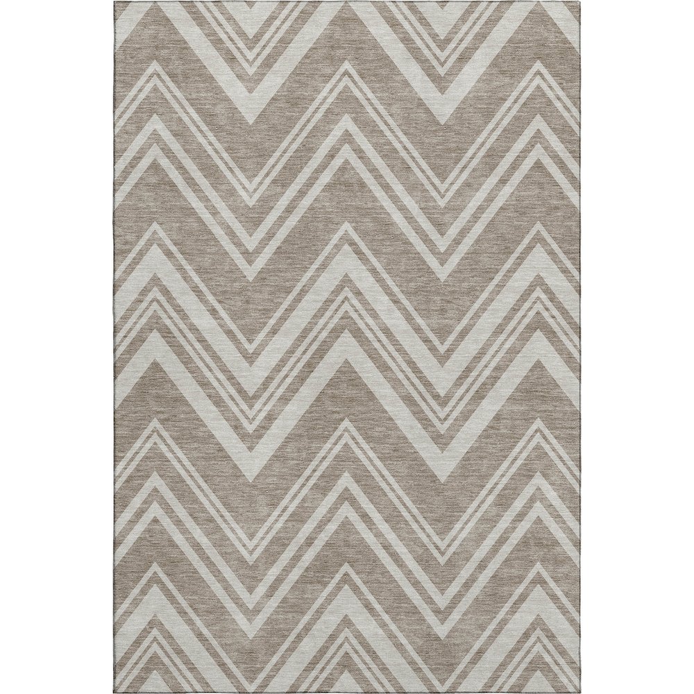 Luxury Washable Indoor/Outdoor The Reserve Khaki 3' x 5' Rug. Picture 1