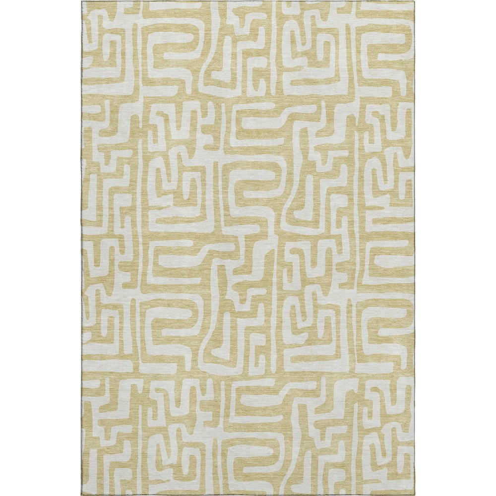 Luxury Washable Indoor/Outdoor The Reserve Wheat 3' x 5' Rug. Picture 1