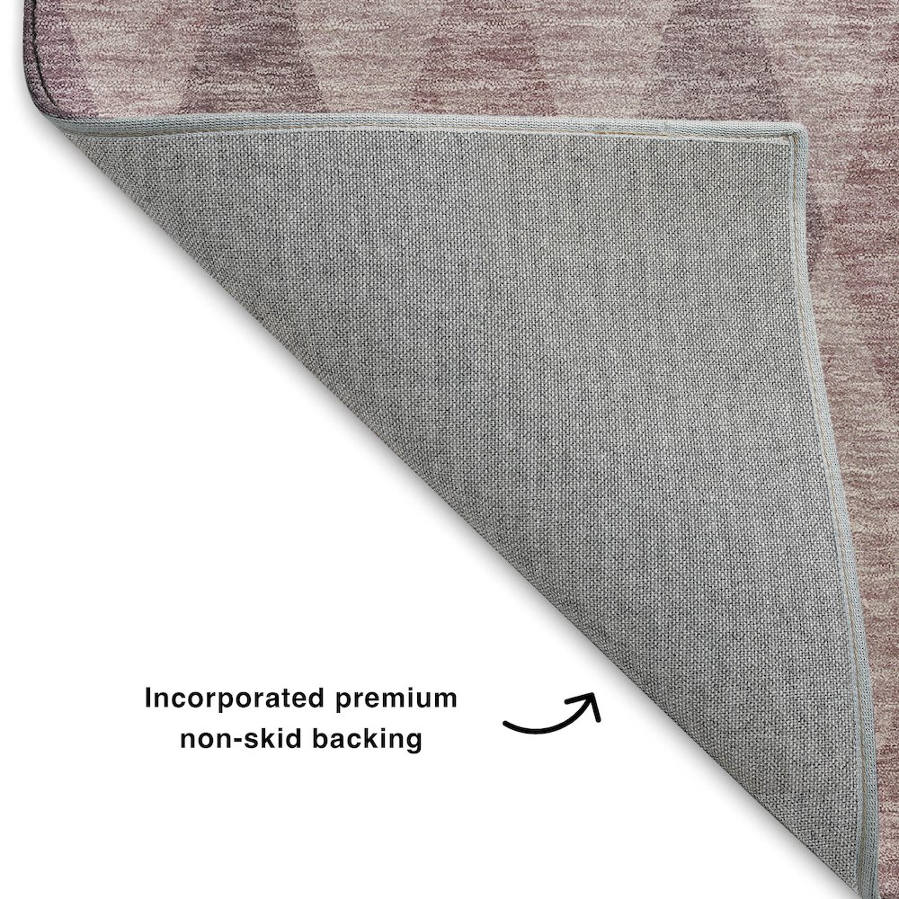 Luxury Washable Indoor/Outdoor The Reserve Blush 2'3" x 7'6" Runner Rug. Picture 4