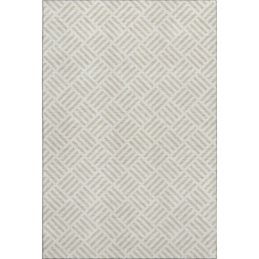 Luxury Washable Indoor/Outdoor The Reserve Ivory 3' x 5' Rug. Picture 1