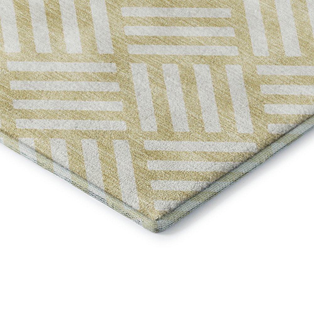 Luxury Washable Indoor/Outdoor The Reserve Wheat 2'3" x 7'6" Runner Rug. Picture 2