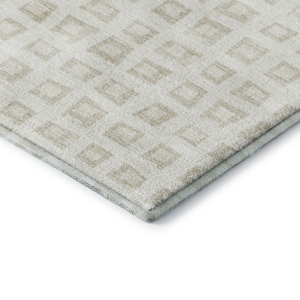 Luxury Washable Indoor/Outdoor The Reserve Ivory 2'3" x 7'6" Runner Rug. Picture 2