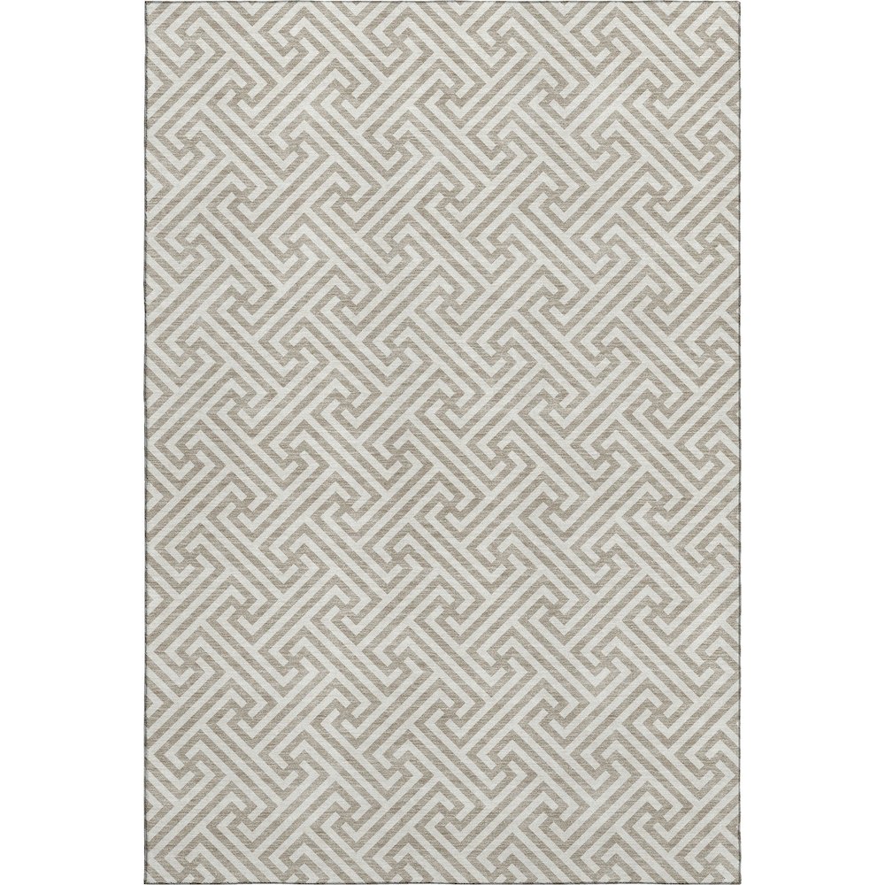 Luxury Washable Indoor/Outdoor The Reserve Flax 3' x 5' Rug. Picture 1
